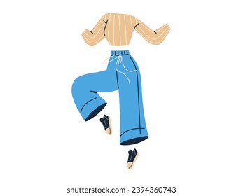 Clothes vector illustration. The clothes concept transcends utility, becoming form artistic expression Attire choices reflect personal tastes, preferences, and lifestyle Vogue dictates ebb and flow