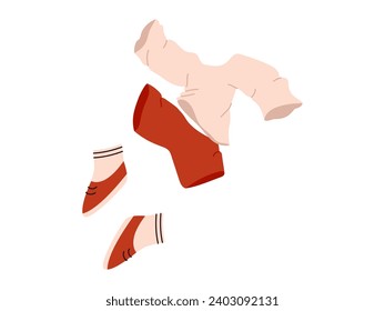 Clothes vector illustration. The clothes metaphor serves as dynamic canvas for self-discovery, personal evolution, and expression individuality Casual clothes provide comfortable and laid-back style