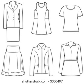 Women’s Clothes - Vector Illustration. You'll find more similar images in my portfolio