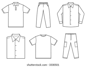 Men’s Clothes - Vector Illustration. You'll find more similar images in my portfolio