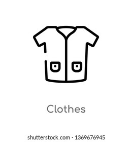 clothes vector line icon. Simple element illustration. clothes outline icon from woman clothing concept. Can be used for web and mobile