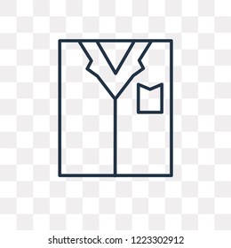 Clothes vector outline icon isolated on transparent background, high quality linear Clothes transparency concept can be used web and mobile