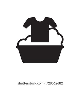 clothes washing icon vector isolated on white background