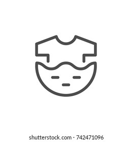 Clothes washing line icon