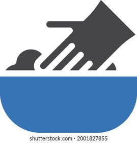 clothes washing vector glyph colour icon