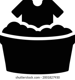 clothes washing vector glyph flat icon