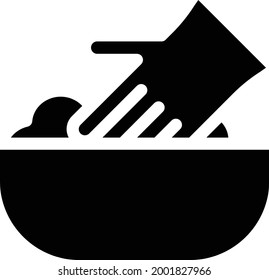 clothes washing vector glyph flat icon