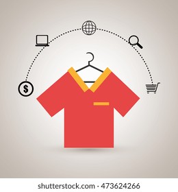 clothes wear buy online vector illustration eps 10