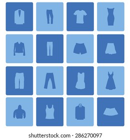 clothes wear icon set
