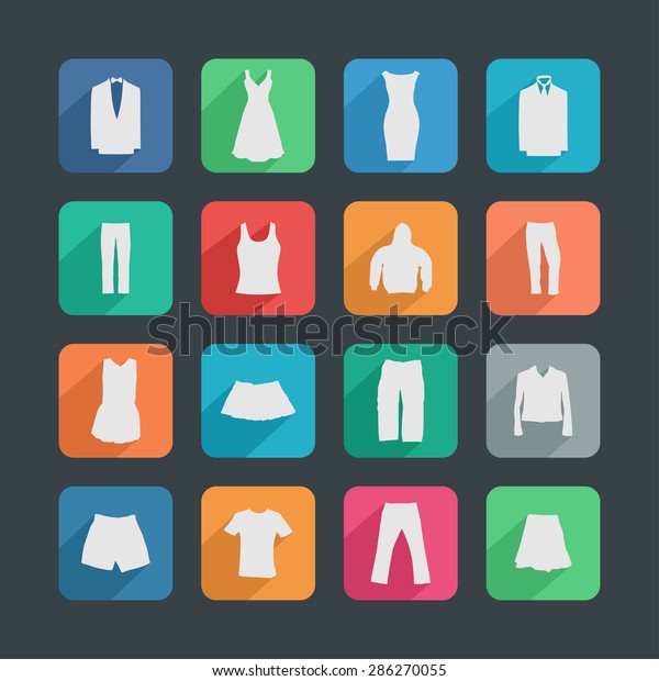 Clothes Wear Icon Set Stock Vector (Royalty Free) 286270055 | Shutterstock