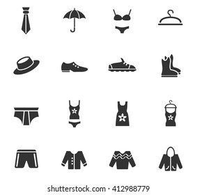 clothes web icons for user interface design