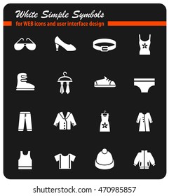 clothes web icons for user interface design