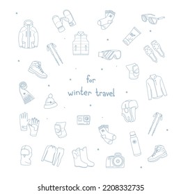 Clothes For Winter Travel, Winter Icons