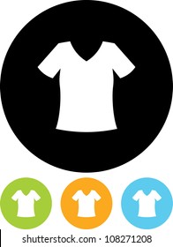 Clothes for women. T-shirt - Vector icon isolated