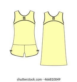  clothes. Women's homewear. pajamas jersey. shorts and top.