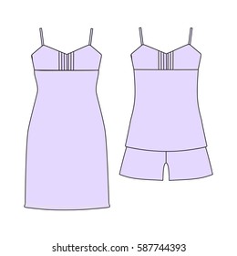  clothes. Women's homewear. pajamas jersey. shorts and top.