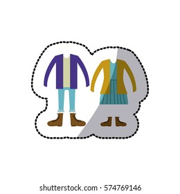 Clothes for womens and mens icon vector illustration graphic design