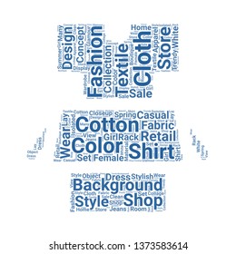 clothes word cloud. tag cloud about clothes