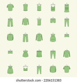 Clothesline Clothing Textile Collection Set