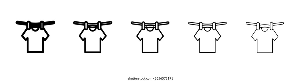 Ícone Clothesline esboço ilustração simples isolado