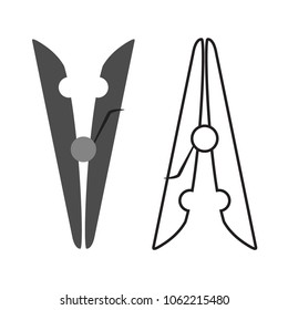 Clothespin Clip Vector Illustration Background