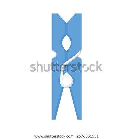 Clothespin Flat Illustration. Clean Icon Design Element on Isolated White Background