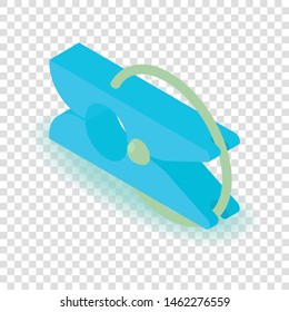 Clothespin icon. Isometric illustration of clothespin vector icon for web
