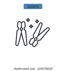 Clothespin Icons  Symbol Vector Elements For Infographic Web