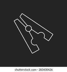 Clothespin line icon