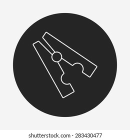 Clothespin line icon