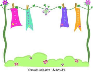 Clothespin Messages Vector