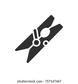 Clothespin. monochrome icon