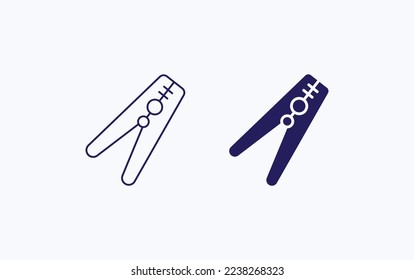 Clothespin, pin vector illustration icon