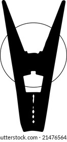 clothespin silhouette isolated vector object room decor clip with photos and notes