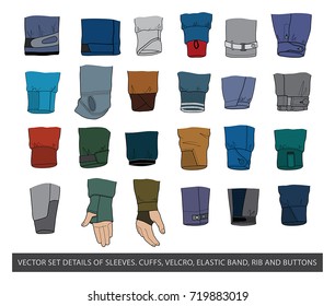 Clothes.Vector set details for sleeves.