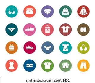 Clothing and Accessories Color Icons