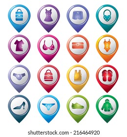 Clothing and Accessories Pointer Icons