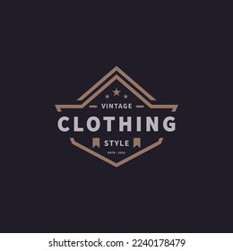 clothing apparel label badge vintage classic logo design