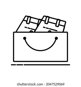 clothing bag in shopping and e commerce