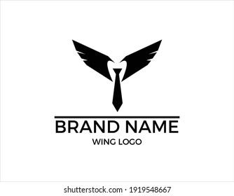 Clothing Based Wings and  Tie Logo Concept