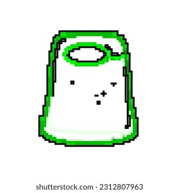 clothing bib game pixel art retro vector. bit clothing bib. old vintage illustration