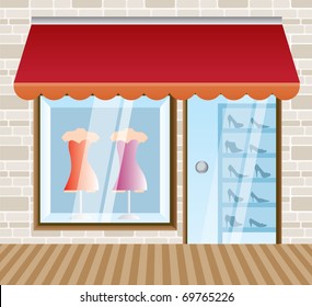clothing Boutique and shop background- vector illustration
