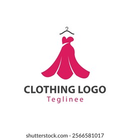 Clothing Brand logo design, Women fashion logo, Beauty logo, vector, abstract beauty women's dress fashion logo design illustration