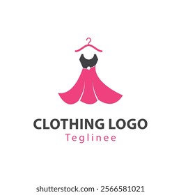 Clothing Brand logo design, Women fashion logo, Beauty logo, vector, abstract beauty women's dress fashion logo design illustration