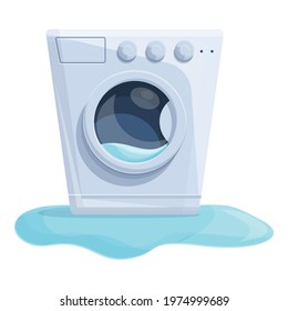 Clothing broken washing machine icon. Cartoon of Clothing broken washing machine vector icon for web design isolated on white background