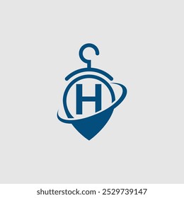 Clothing Business Symbol With Letter H Free Vector Logo