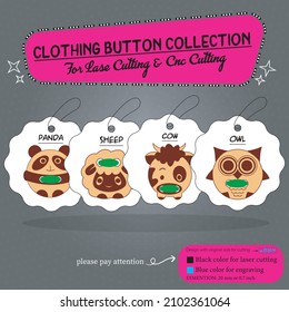 clothing button collection for laser cutting and cnc cutting.Please be careful.The original size design is placed at the bottom of the file