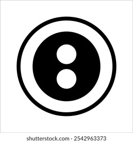 Clothing button icon. silhouette shirt button