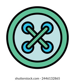 clothing button, push button icon