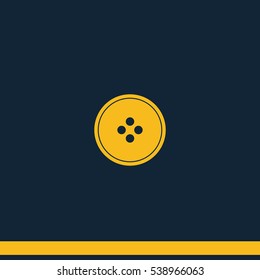 Clothing Button Vector Icon.